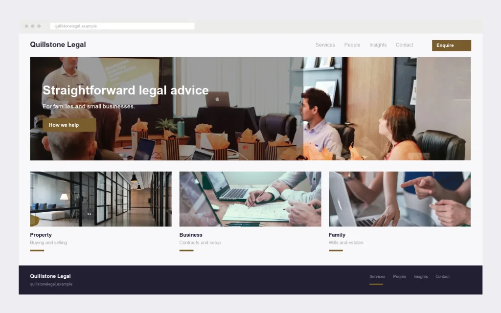 Quillstone Legal website